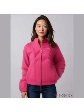 Columbia Women's Pink Zip-Up Fleece Jacket Size S